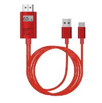 Type C to HDMI+USB充電  鋁合金視頻線-TH-008